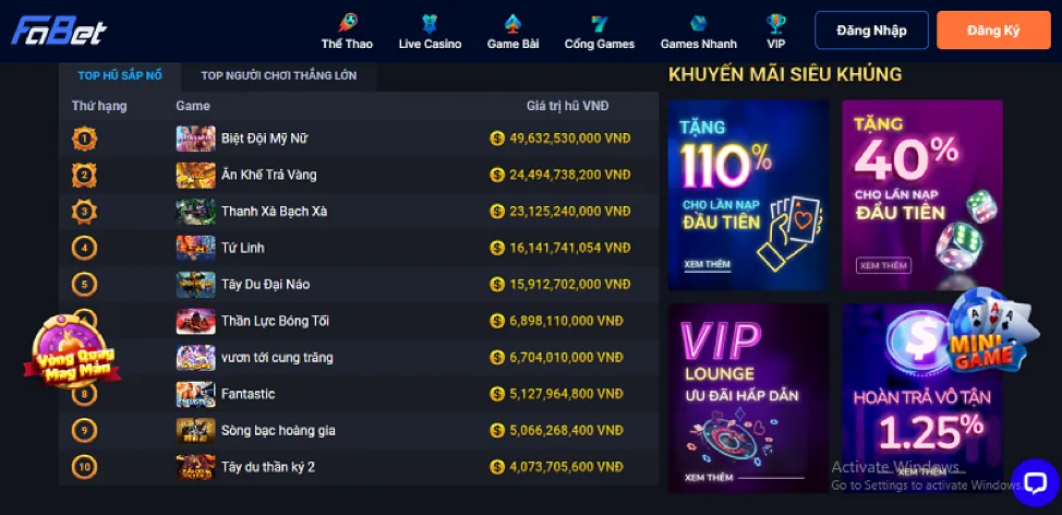 Hình ảnh các phương thức nạp tiền TP88 Code